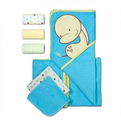 Mother's Choice Hooded Towel With 5 Face-Cloths It7819