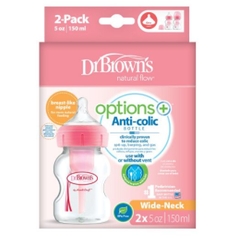 Dr. Brown's 5 Oz / 150 Ml Pp Wide-Neck "Options" Baby Bottle-2bottles