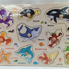 Wooden Puzzle Set. (Aquatic Animal)